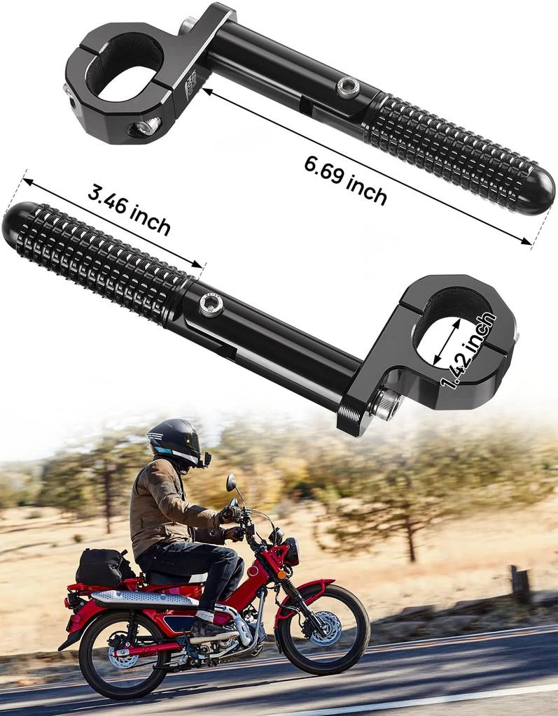 KEMIMOTO Rear Passenger Footrest Foot Pegs Fit CT125 Trail 125 Hunter Cub 2021 2022 2023 Motorcycle Folding Foot Pegs