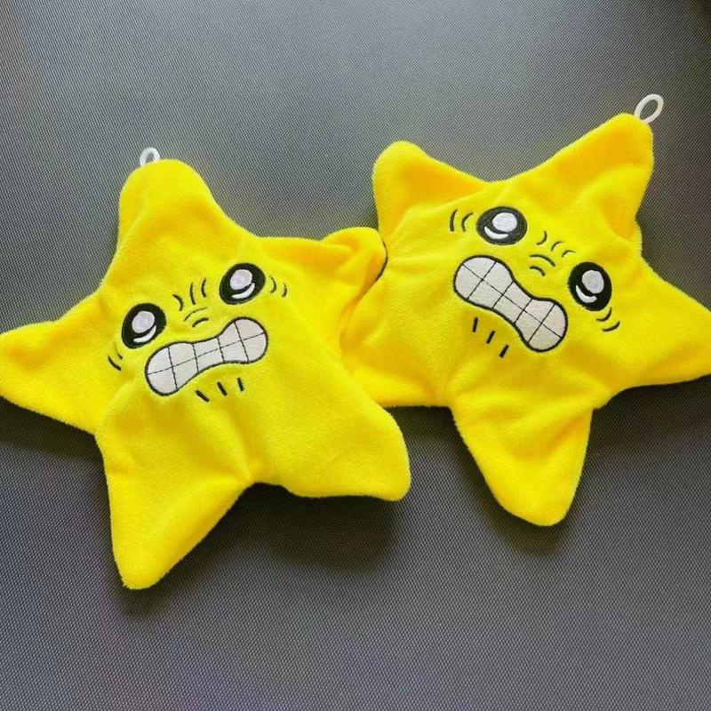 22cm Angry Mobile Jumping Star Decompression Plush Toy Backpack Doll Pentagonal Emoji Star Plush Soft Kawaii Children Fun Gift