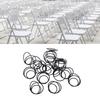 50Pcs Place Card Holder Round Shape   Table Number Name Card Display Stand Metal Photo Clamp for Wedding