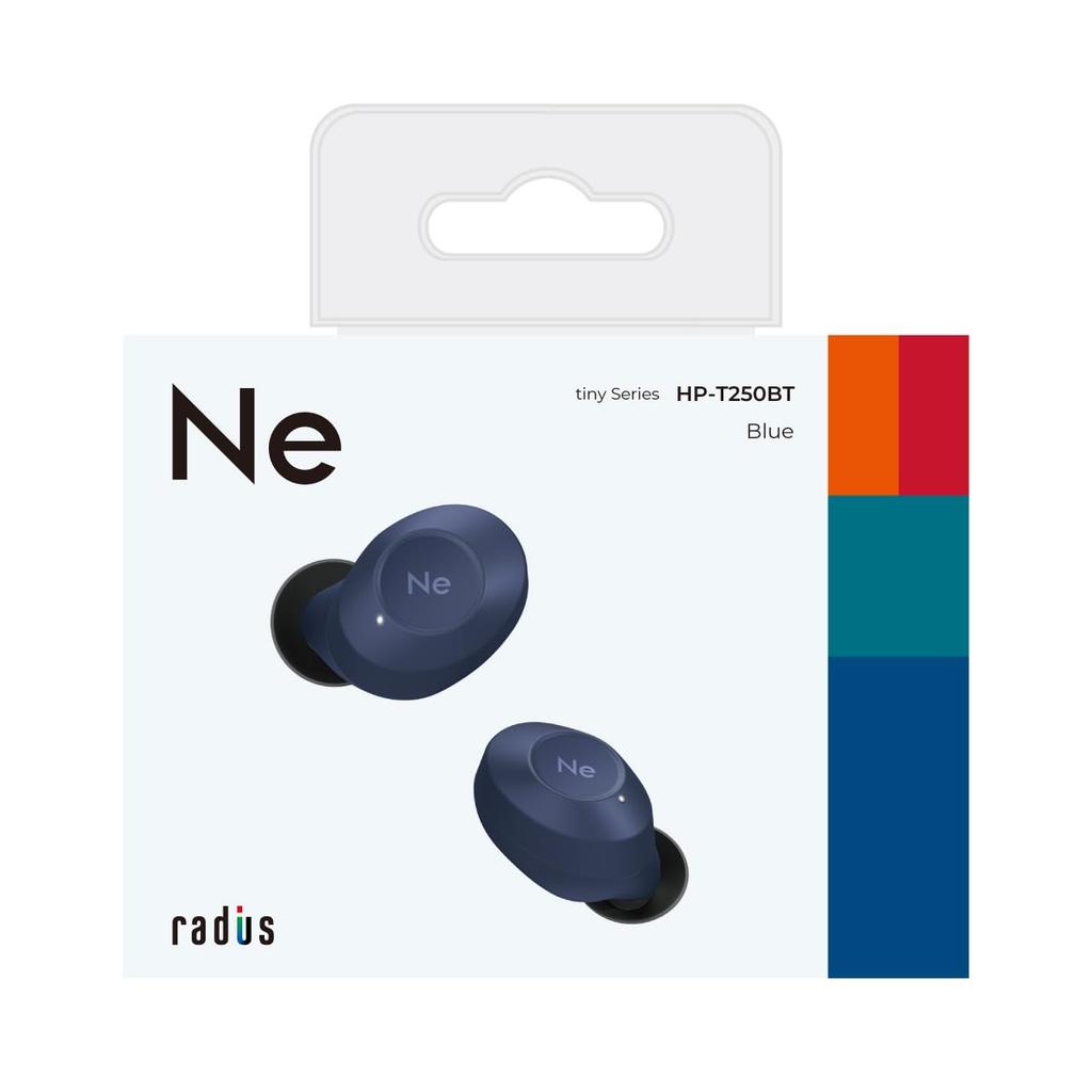 Radius True Wireless Bluetooth Fully Ambient Sound Separate Left and Right Long Playback IPX5 TWS HP-T250BT Noise-Canceling Earbuds Compatible,