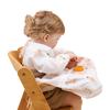 Atti Rabbit Self Feeding Waterproof Baby Bib Long Sleeve Zipper Type All In One High Chair Cover