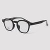 Alloaiweeo [Essential] Al5507 0909G French Square Black Eyeglass Frames Blue Light Blocking Lenses Selection