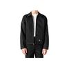 Solid Color Loose Fit Zip Up Long Sleeve Jacket Men Jackets Black JT75BK