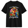 I‘m Retired It’s 5 O‘clock Everywhere Parrot Drinking Summer Cotton T-Shirt For Couple Summer Streetwear T-Shirts O Neck Tees