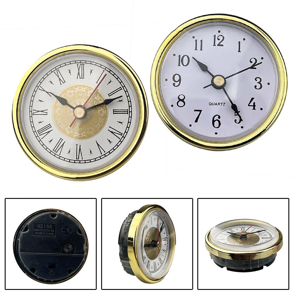 Aluminum Face Clock Gold Trim Clock Retro Clock Simple Design