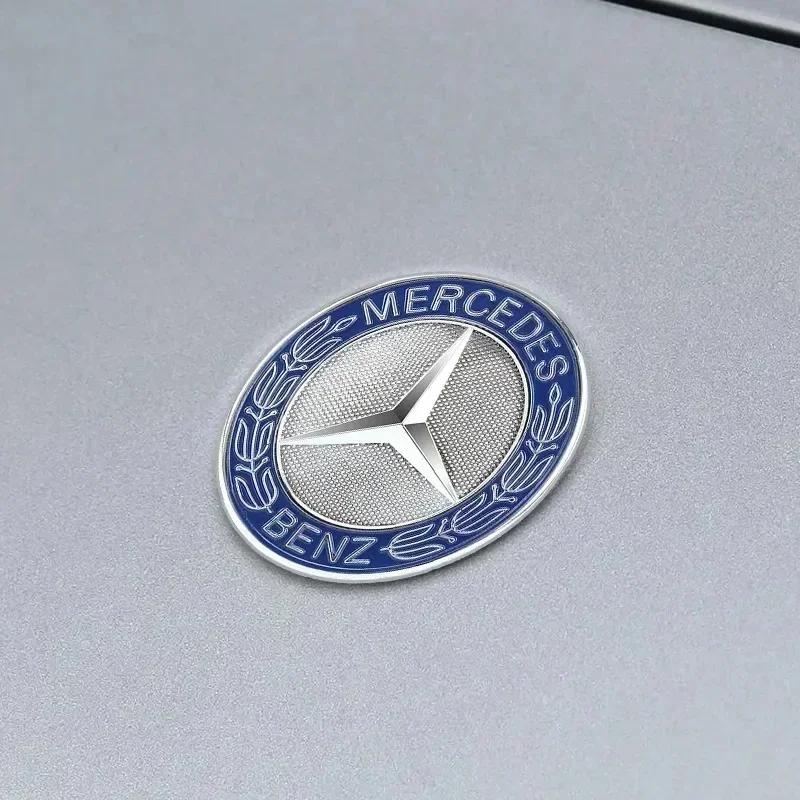 57mm Auto Motorkap Embleem Badge Motorkap Embleem Stickers Voor Mercedes Benz Brabus AMG W124 W140 W163 W202 W203 W204 W210 W211 W205 BI1