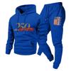 Men Women Hoodie Set Loose Casual Tracksuit 240th Anniversary Print Long Sleeve Sweatshirt Jogger