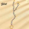 Dripping Glaze Bracelet High Saturation Blue White Eye Shape One-piece