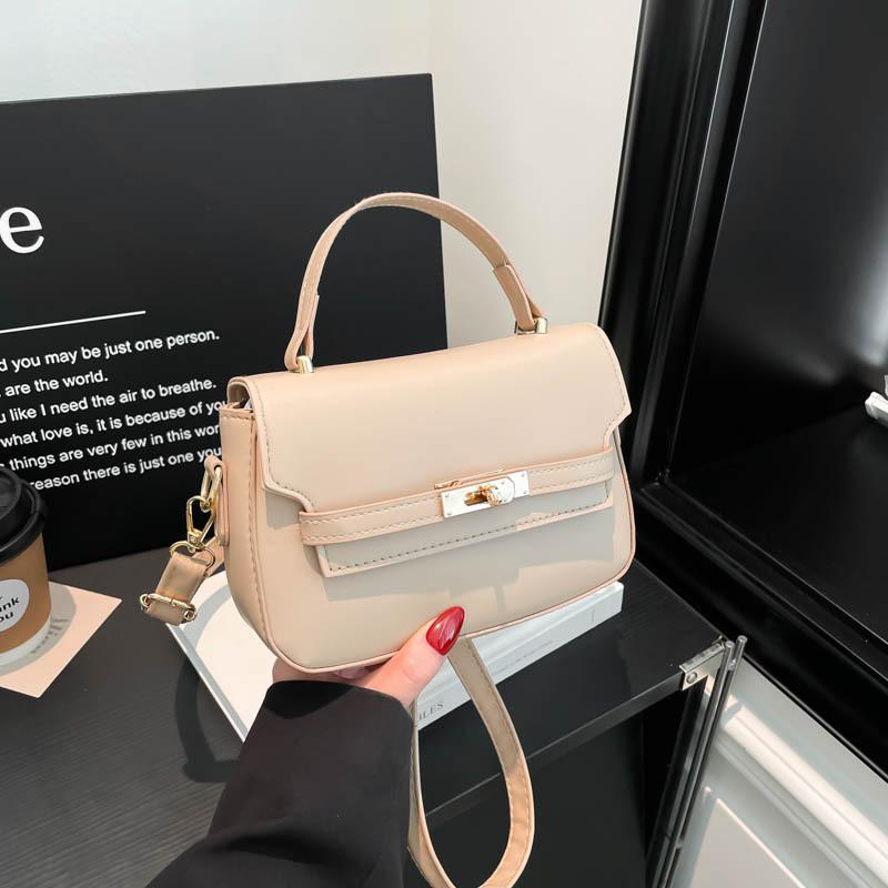 

Winter new niche design single shoulder crossbody saddle bag fashionable versatile Gemini portable Kelly bag хаки