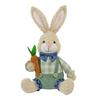 Handmade Rabbit Doll With Gentle Fabric And Wooden Stand Excellent Spring Festival Decors For Spring Themed incidents