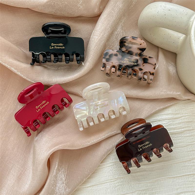 The Little Mermaid 2024 High-End Acetate Claw Clip for Women - Small Spring/Summer Hairpin Accessory