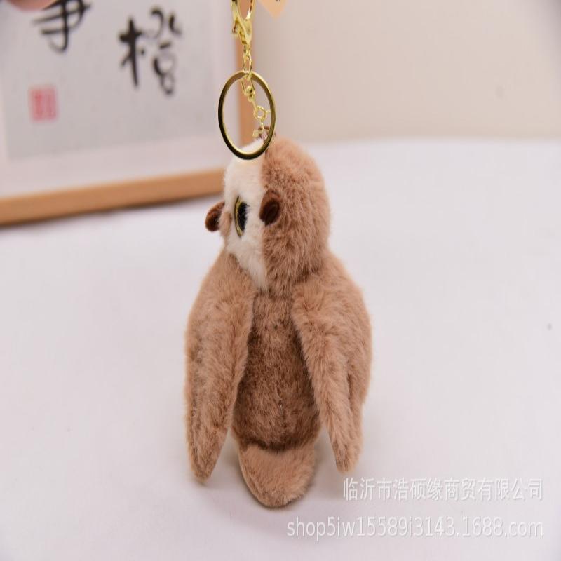 1 Piece Cartoon Chubby Parrot Sparrow School Bag Keychain Cute Bird Plush Pendant Exquisite Birthday Gift Car Decoration