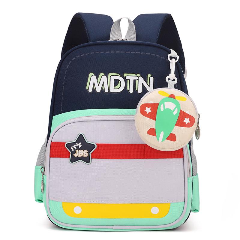 School bag fashionable new light children's backpack large capacity color matching student backpack spine bag