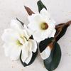 Large Artificial Magnolia Flower Real Touch Realistic Faux Magnolia Branch Handmade EVA Simulation Big Magnolia Garden Decor