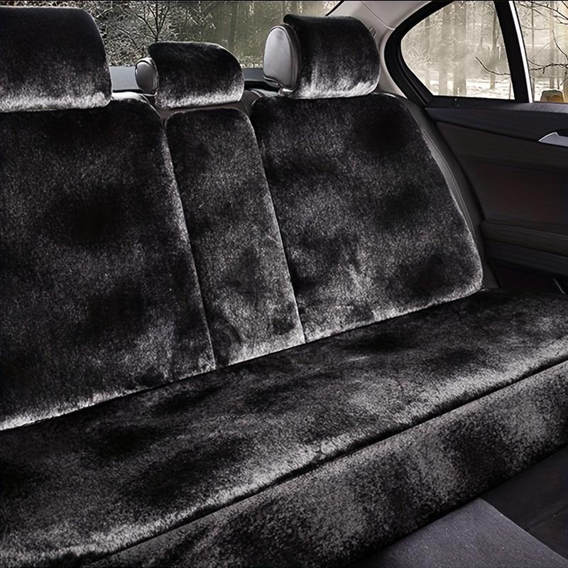 Luxury Plush Car Seat Covers 5PCS Full Set with Heating for SUV Sedan Front and Rear Seats Warm Fleece Cushion Set