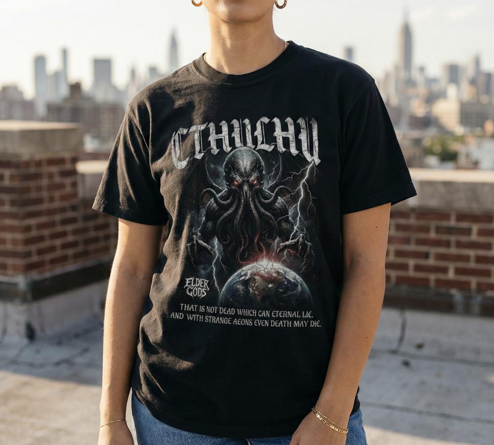 Cthulhu Shirt HP Lovecraft Horror Tee | Cosmic Horror Occult Gift Unisex T-Shirt XXXL