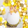 Yellow Balloons Garland Arch Kit White Gold Confetti Balloon Home Party Baby Shower Wedding Anniversary Gender Reveal Decoration