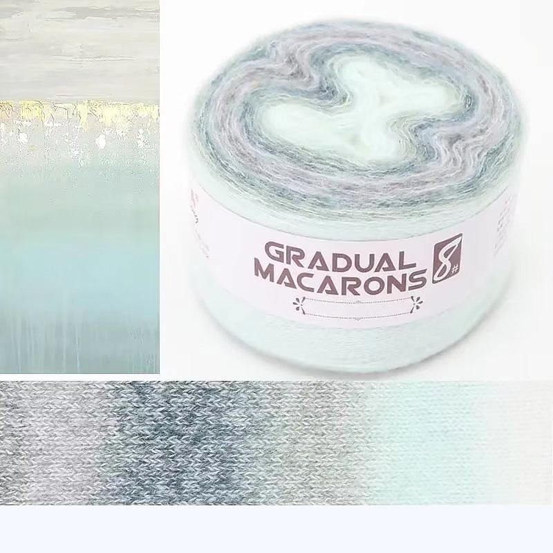 1Roll Mohair&Wool Iridescent Color Crochet Hand Knitting Brightly Scarves