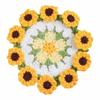 Handwoven Flower Bouquet Coasters Washable Coffee Table Cupmat Crochet Coasters  Office Decor