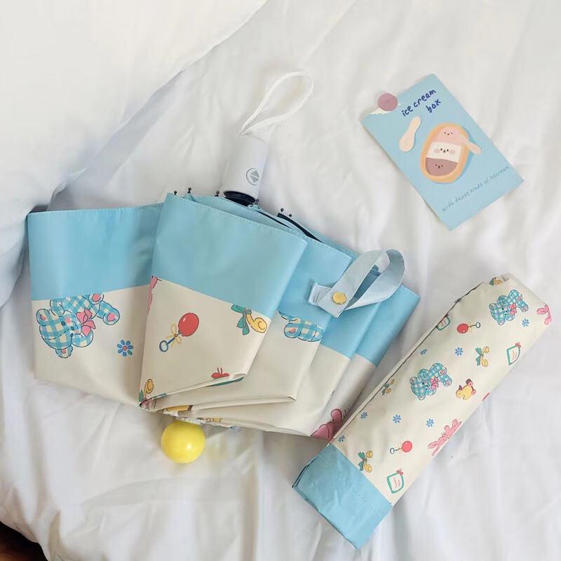 

OIMG Automatic Cartoon Plush Toy Folding Sun & Rain Umbrella