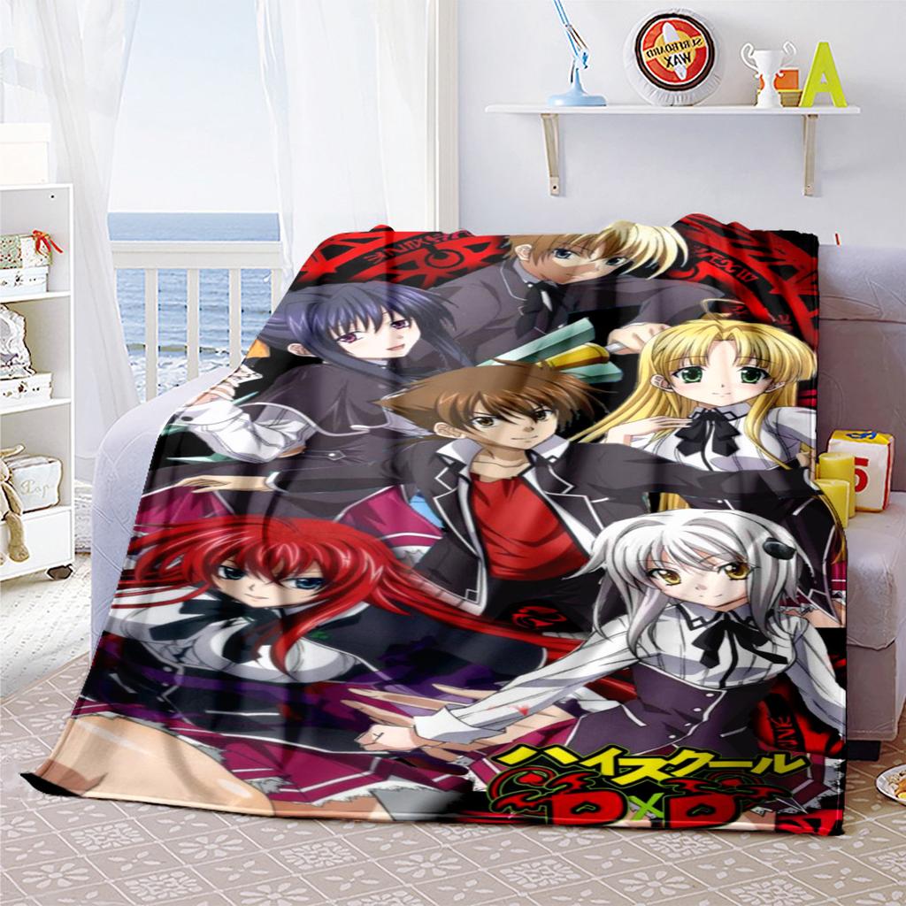 High School Dxd Plush Blanket Soft Comfortable All Seasons Blanket Sofa Office Naps Blanket Outdoor Travel Throw Perfect Gift