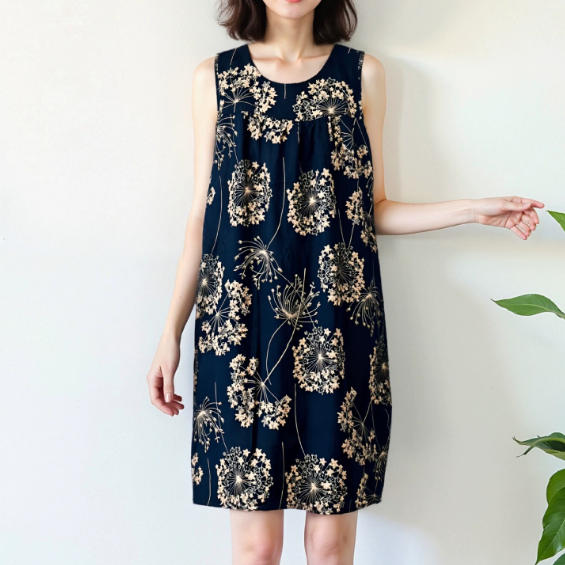 Summer Middle-Aged and Elderly Cotton Silk Nightgowns Pajamas Women's Dresses Large Size Mother's Casual Nightgowns Homewear