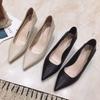 Not Tired Feet High Heels Thin Heels New French Commuter Work Professional Black Single Shoes Soft Leather Women's Shoes Spring