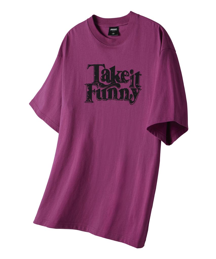 URBANAGE Take It Funny Vintage Oversized Short Sleeve_Magenta Pink