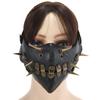 Gothic Punk Spiked Skull Face Mask Stylish costume Accessory Face Covering for Halloween Event and Themed Performances