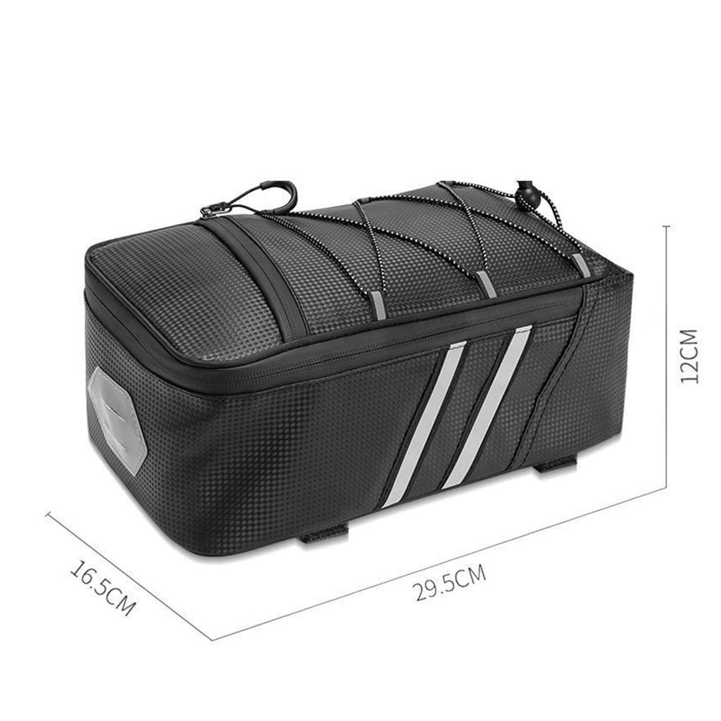 Fahrrad-Gepäckträgertasche Ladefläche Fahrradkoffertasche mit Reflektoren für Motorrad