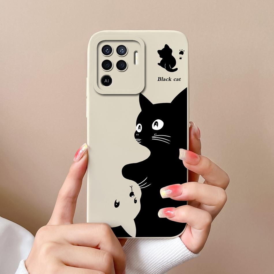 For Oppo Reno 5F 5 Lite 5Z 5K Case Cute Design Full Protection Phone Housing For Oppo Reno5 5G Soft Liquid Silicone Back Covers