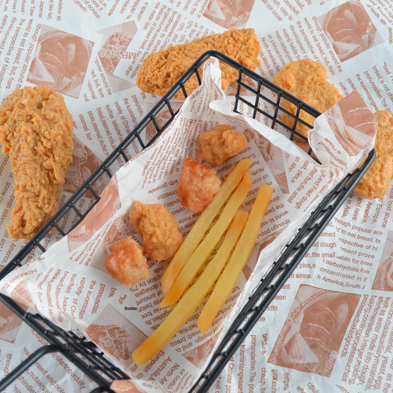 PVC Fake Food Keychain: Fried Chicken, Wings, Fries, Popcorn Chicken Pendant Model