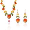 Cross-Border Fashion Trend: Heart Zirconia Earrings & Colorful Butterfly Necklace Jewelry Set