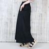 Twill Gaucho Size Black WC-0171 Women's Wide-leg Pants, Flared, Cotton, Spring, Summer, Autumn, Winter, 4L,