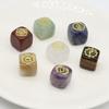 7Pcs/Set, Reiki Healing Crystal Gems Ornaments Decorative, Unique Symbolic Energy Natural Stone Square 7chakra Stone Meditate Christmas Jewelry Gifts