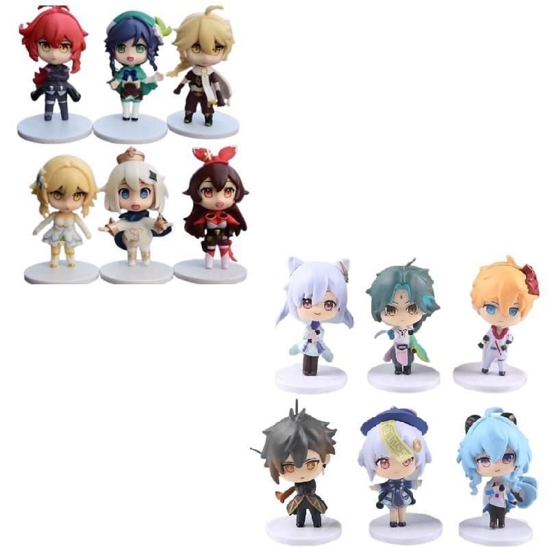 Genshin Impact Q Version Paimon Anime Figure 8cm Pvc Model Cute Doll Car Decoration Wholesale
