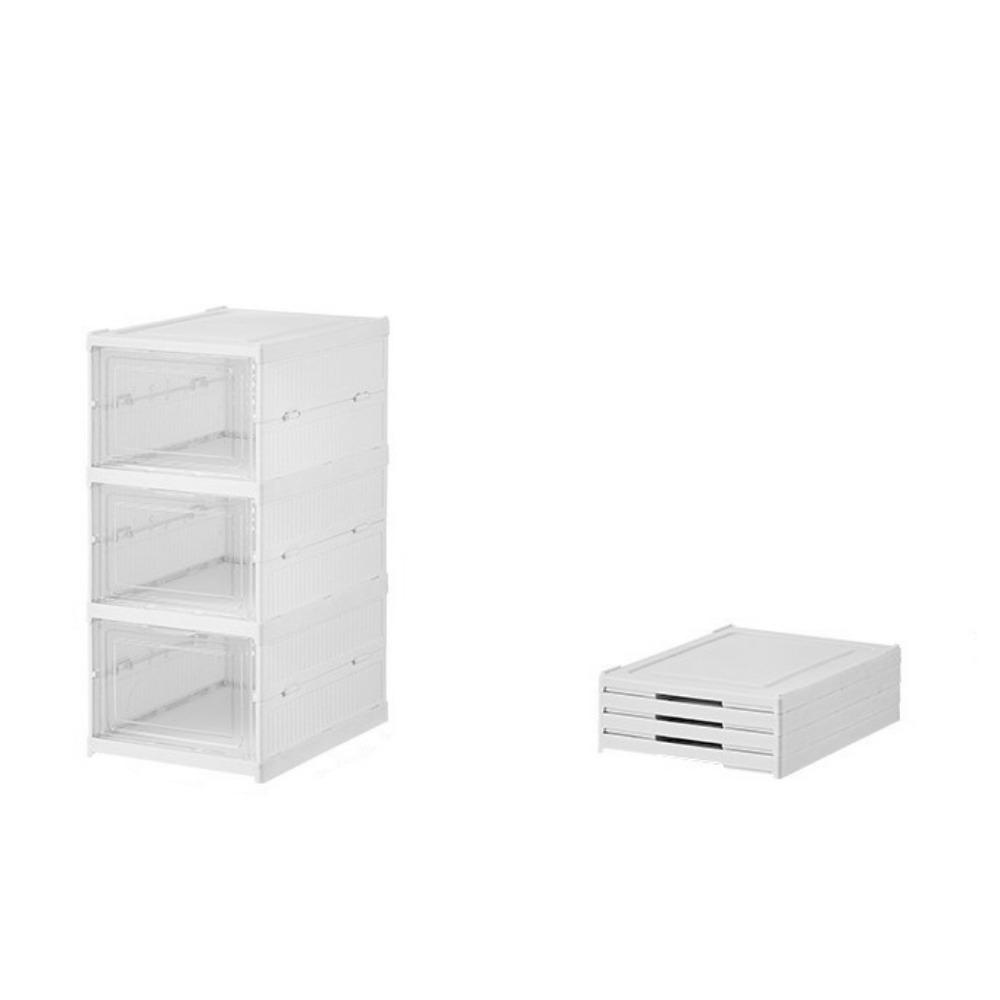 1/3/6 Schichten Faltbares Schuhregal Weiß Transparent Schuhaufbewahrungsregal Schuhbox Heimorganisatoren