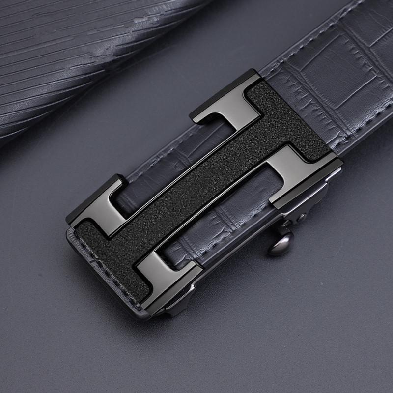Cintura da uomo in vera pelle con fibbia automatica - Alla moda, Versatile per l'uso in ufficio o casual