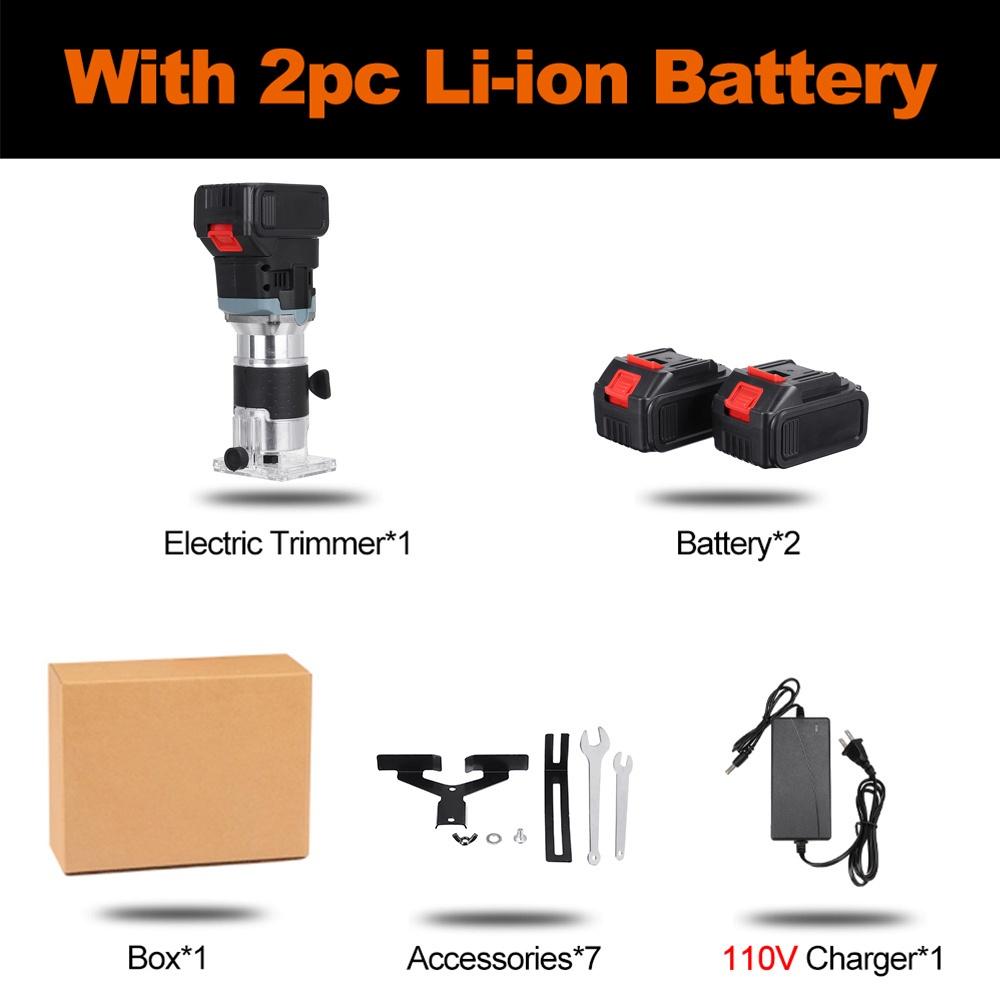 6 Gear Brushless Cordless Electric Trimmer Wood Router Engraving Slotting Machine Wood Milling Cutter for Makita 18V
