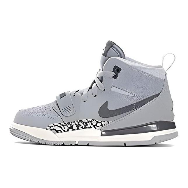 Jordan Legacy 312 Comfortable Lightweight High-Top Kids Basketball Shoes Kids Sneakers Gray AT4047-002
