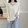 Women's Hollow Long-sleeved T-shirt Autumn Winter Inner Layering Shirt To Cover Belly Slimming Top