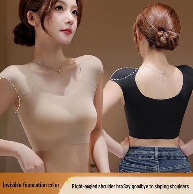 Women's Seamless Shoulder Pads & Chest Binder - Invisible Vest Bra for a Sleek Look