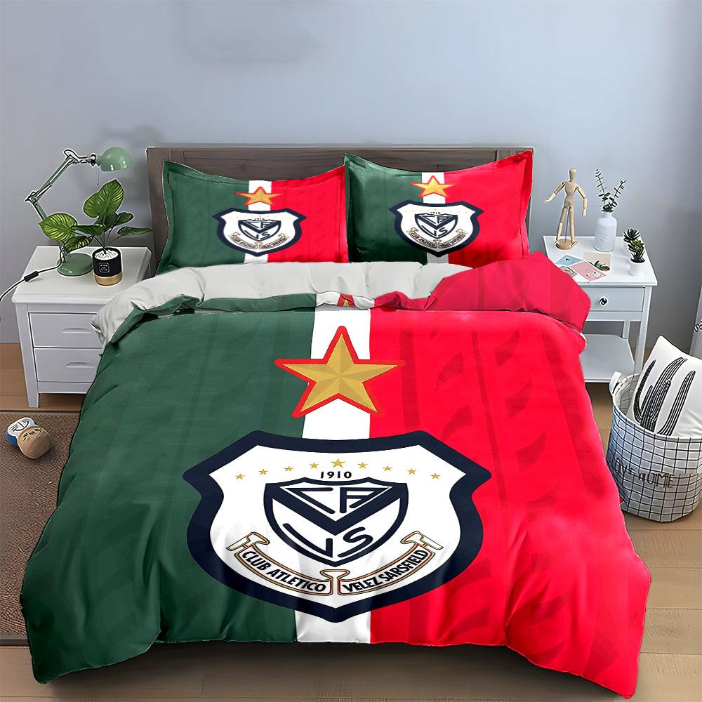 """Fußballclub Logo Bettwäsche-Set" Bettwäsche Bettbezug-Set Bettbezug Kissenbezüge"""  (1 * Bettbezug 2 * Kissenbezüge, ohne Bettdecke)
