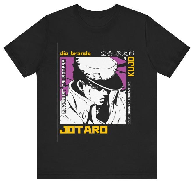 Anime JoJos Bizarre Adventure Graphic 100Cotton Unisex Shirt Unisex Short Sleeve ONeck Y2k Women Oversized TShirt High Quality