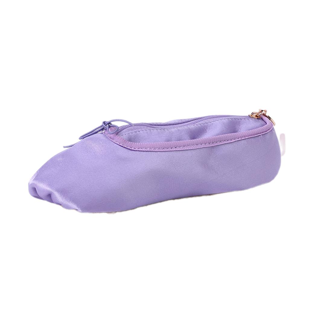 Ballet Shoe Shaped Pencil Case Elegant Cosmetic Pouch Large Capacity Pen Storage Bag Portable Stationery Container
