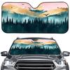 Car Sunshade with Outdoor Camping Design - Customizable Front Windshield Cover