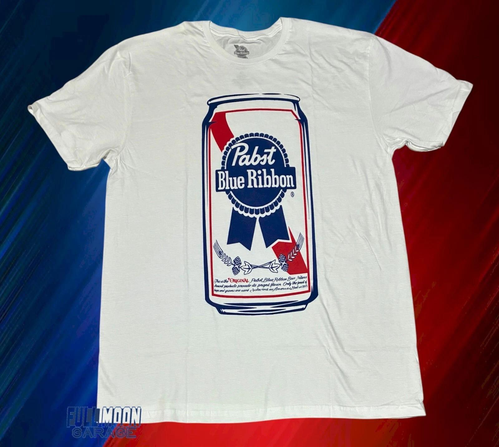 New Pabst Blue Ribbon Beer Can The Original Label Mens Vintage Classic T-Shirt M