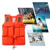 High Buoyancy Life Jacket Adult Kids Foam Safety Vest With Reflective Strips Orange Emergency Flotation Swimming Survival Gea