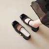 2025 Office Lady Pumps Square Toe Block Heels  Buckle Strap Mixed Plus  Mary Janes Soft Women High-heeled Shoes