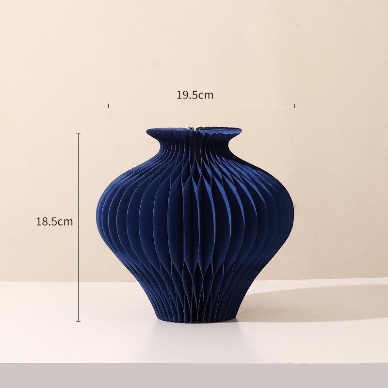 Vouwpapier Papierbloem Kunstapparaat Nieuwe Chinese Stijl Papierkunst Vaas Bloemen Gedroogde Bloemen Schikking Container Decoratie W4912WW-